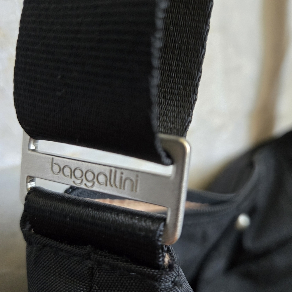 Baggallini Black Crossbody Bag with Silver Accents - Picture 5 of 11